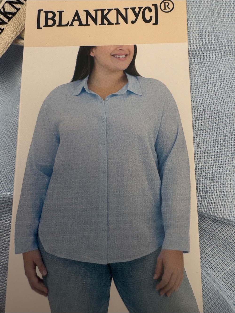 Blank NYC Light Blue Button-Down Shirt